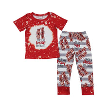 Load image into Gallery viewer, Baby Boys Red Cute Short Sleeve Tee Shirts Joggers Pajamas Clothes Sets