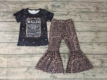 Load image into Gallery viewer, Baby girls black singer bell pants clothes sets
