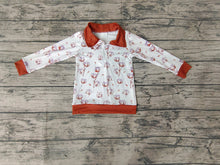 Load image into Gallery viewer, Baby Boys White Pullover Zip Long Sleeve Shirts