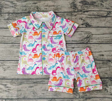 Load image into Gallery viewer, Baby girls boys dinosaur shorts pajamas sleepwear