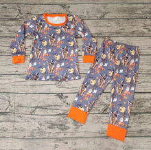 Load image into Gallery viewer, Baby boys fall cow pumpkin pajamas pants sets