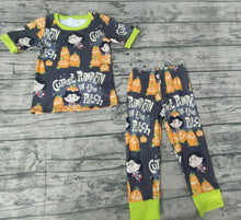 Load image into Gallery viewer, baby boys pumpkin pajamas legging sets