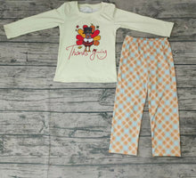 Load image into Gallery viewer, Baby Boys thanksgiving plaid pants clothes sets