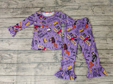 Load image into Gallery viewer, Baby girls Halloween witch pajamas pants clothes sets