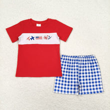 Load image into Gallery viewer, Baby Girls 4th Of July Flag Sibling Boys Rompers Shorts Clothes Sets