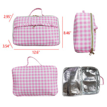 Load image into Gallery viewer, Baby Girls Back To School Pink Checkered Back Bags Lunch Boxes