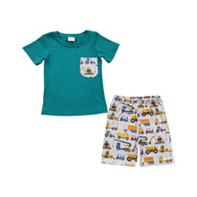 Load image into Gallery viewer, Baby Boys Tractor Pockets Shorts Sets