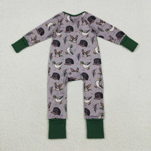 Load image into Gallery viewer, Baby Boys Camo Hats Ducks Hunting Two Way Zip Convertible Rompers