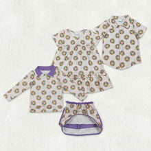 Load image into Gallery viewer, Sibling Baby Boys Girls Mardigras Donuts Knee Length Dress Button Shirt Top Skorts Clothes Set