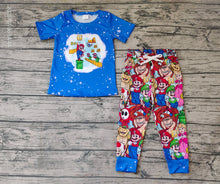 Load image into Gallery viewer, Baby Boys Blue Game Pants Clothing Sets