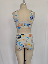 Load image into Gallery viewer, Adult Women Dog Family Starfish Top Bottom Swimsuits Sets