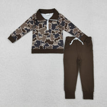 Load image into Gallery viewer, Baby Boys Deer Camo Zipper Pullovers Pockets Jogger Hunting Clothes Sets