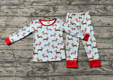Load image into Gallery viewer, Baby Boys Christmas Dachshund Top Pants Pajamas Outfits Sets