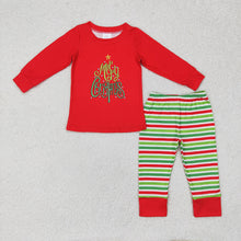 Load image into Gallery viewer, Baby Boys Christmas Shirts Stripes Pants Pajamas Clothes Sets