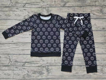 Load image into Gallery viewer, Baby Boys Western Black Smile Top Pants Pajamas Clothes Sets