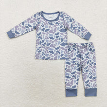 Load image into Gallery viewer, Baby Boys Fall Grey Camo Top Pants Pajamas Clothes Sets