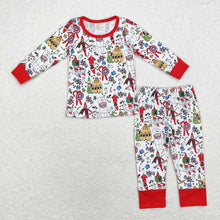 Load image into Gallery viewer, Baby Boys Christmas Shelf Bananas Bamboo Pajamas Clothes Sets