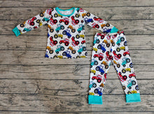 Load image into Gallery viewer, Baby Boys Farm Tractors Bamboo Pajamas Clothes Sets