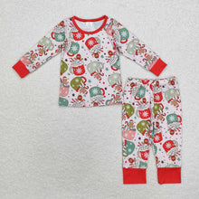 Load image into Gallery viewer, Baby Boys Christmas Cups Bamboo Pajamas Clothes Sets