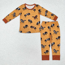 Load image into Gallery viewer, Baby Boys Western Horse Bamboo Pajamas Clothes Sets