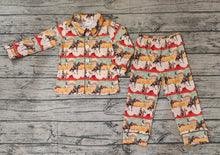 Load image into Gallery viewer, Baby Boys Western Rodeo Horse Buttons Tops Pants Pajamas Clothes Sets
