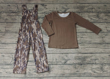 Load image into Gallery viewer, Baby Boys Bottomland Camo Straps Jumpsuits Shirts 2pcs Clothes Sets
