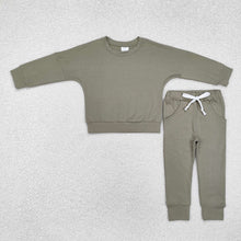 Load image into Gallery viewer, Baby Boys Olive Cotton Shirts Pants Sports Clothes Sets