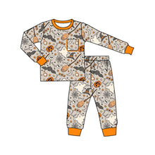 Load image into Gallery viewer, Baby Boys Ghost Pumpkins Bats Top Pant Halloween Pajamas Set