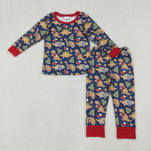 Load image into Gallery viewer, Baby Boys Hats Dinosaurs Trees Top Pant Christmas Pajamas Set