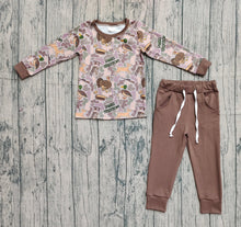 Load image into Gallery viewer, Baby Boys Brown Turkey Ducks Camo Top Pockets Pant Hunting Clothes Set