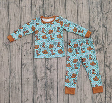 Load image into Gallery viewer, Baby Boys Checked Howdy Hats Top Pants Western Pajamas Set