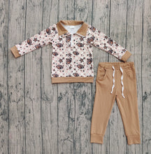 Load image into Gallery viewer, Baby Boys Footballs Stars Zipper Pullovers Pocket Pants Team Sets