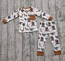 Load image into Gallery viewer, Baby Boys Deer Hunting Pocket Top Pant Pajamas Set