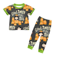 Load image into Gallery viewer, baby boys pumpkin pajamas legging sets