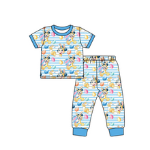 Load image into Gallery viewer, Baby Boys Eggs Easter Cartoon pajamas Pants sets