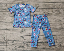 Load image into Gallery viewer, Baby Boys Valentines Hearts Dogs Top Pants Pajamas Clothes Sets