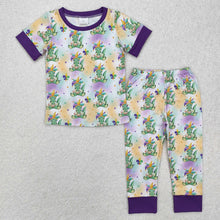 Load image into Gallery viewer, Baby Boys Mardi Gras Crocodile Shirt Pants Pajamas Clothes Sets