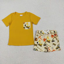Load image into Gallery viewer, Baby Boys Tractor Pocket Tee Shirts Shorts Clothes Sets
