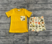 Load image into Gallery viewer, Baby Boys Tractor Pocket Tee Shirts Shorts Clothes Sets