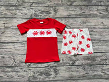 Load image into Gallery viewer, Baby Boys Crab Red Tee Shirt Top Shorts Clothes Sets