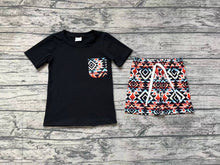 Load image into Gallery viewer, Baby Boys Western Black Shirt Aztec Shorts Clothes Sets