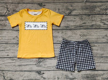 Load image into Gallery viewer, Baby Boys Trucks Short Sleeve Tee Checkered Shorts Clothes Sets