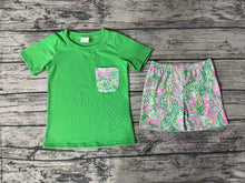 Load image into Gallery viewer, Baby Boys Green Short Sleeve Tee Shirts Tops Fishes Shorts Clothes Sets