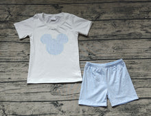Load image into Gallery viewer, Baby Boys Summer White Mouse Top Shorts Clothes Sets