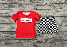 Load image into Gallery viewer, Baby Boys Racing Cars Shirts Checkered Shorts Clothes Sets