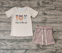 Load image into Gallery viewer, Baby Boys Go To The Zoo Animal Tee Shirt Shorts Clothes Sets
