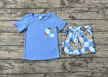 Load image into Gallery viewer, Baby Boys Sister Dogs Pocket Shirts Shorts Clothes Sets