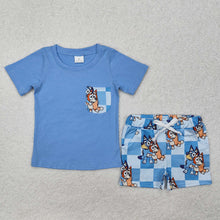 Load image into Gallery viewer, Baby Boys Sister Dogs Pocket Shirts Shorts Clothes Sets