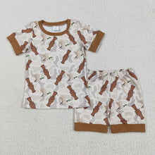 Load image into Gallery viewer, Baby Boys Khaki Camo Ducks Calls Top Shorts Pajamas Sets