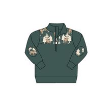 Load image into Gallery viewer, Baby Boys Green Deer Christmas pullovers